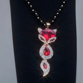 Autumn And Winter Fashion Long Necklace Accessories Clothing Pendant Jewelry (Color: Red)